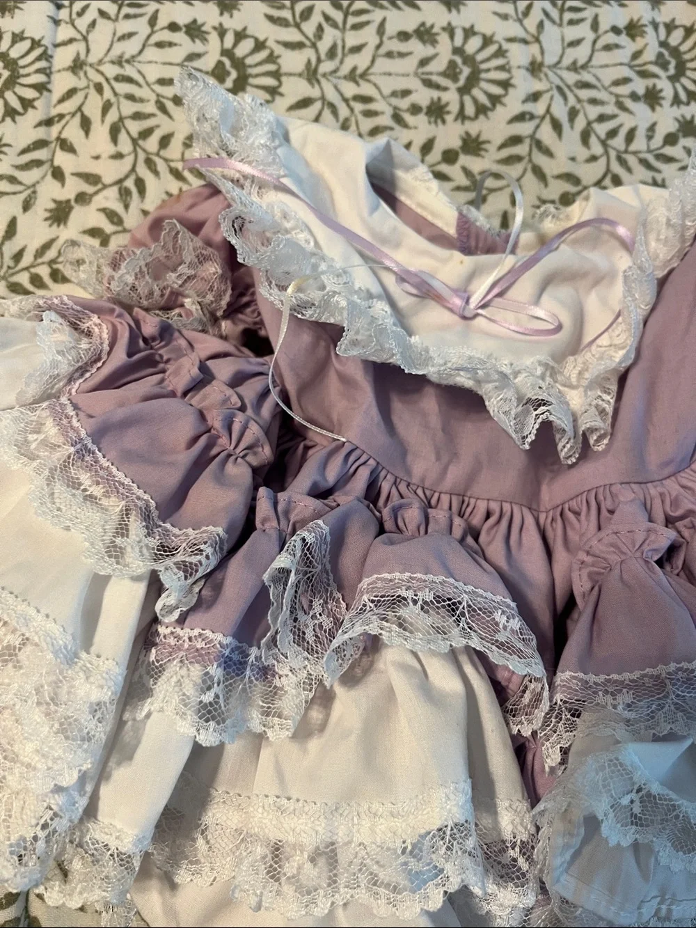 Lilac and White Ruffle Party Dress for Girls - Elegant Special Occasion Dress